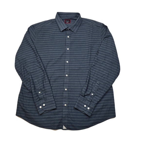 UNTUCKit Slim Fit Palmer Shirt Mens 2XL Blue Striped Modern‎ Soft Cotton - Picture 1 of 11